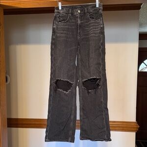 Distressed Black Women's American Eagle Jeans
